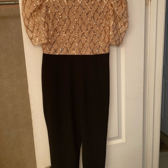 Cute sparkly cream Shein jumpsuit - Picture 4 of 4